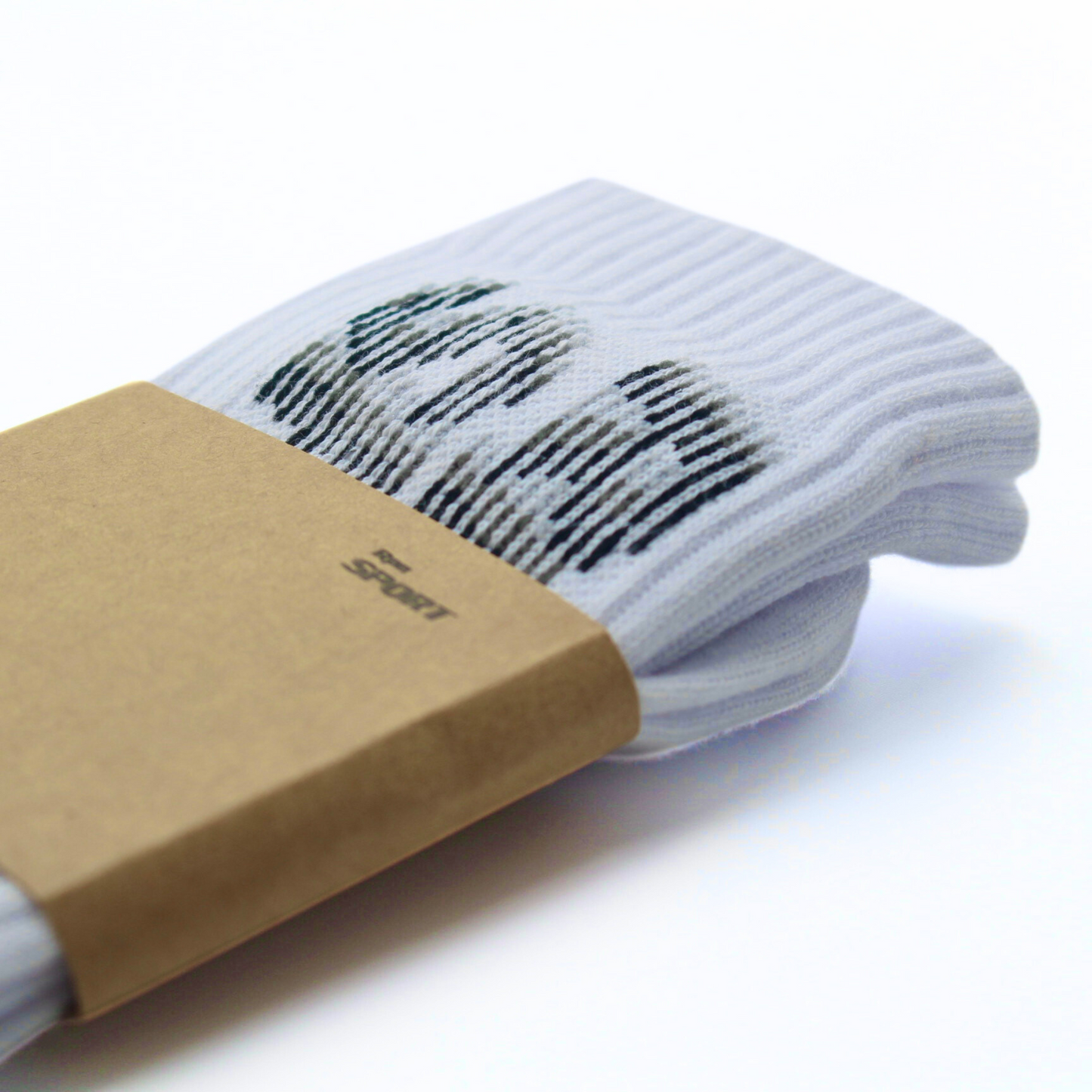 socks in white with RpnSPORT print