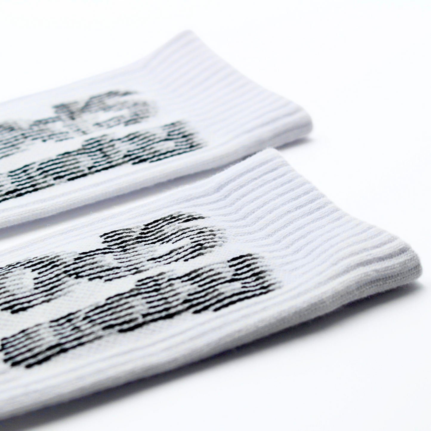 socks in white with RpnSPORT print