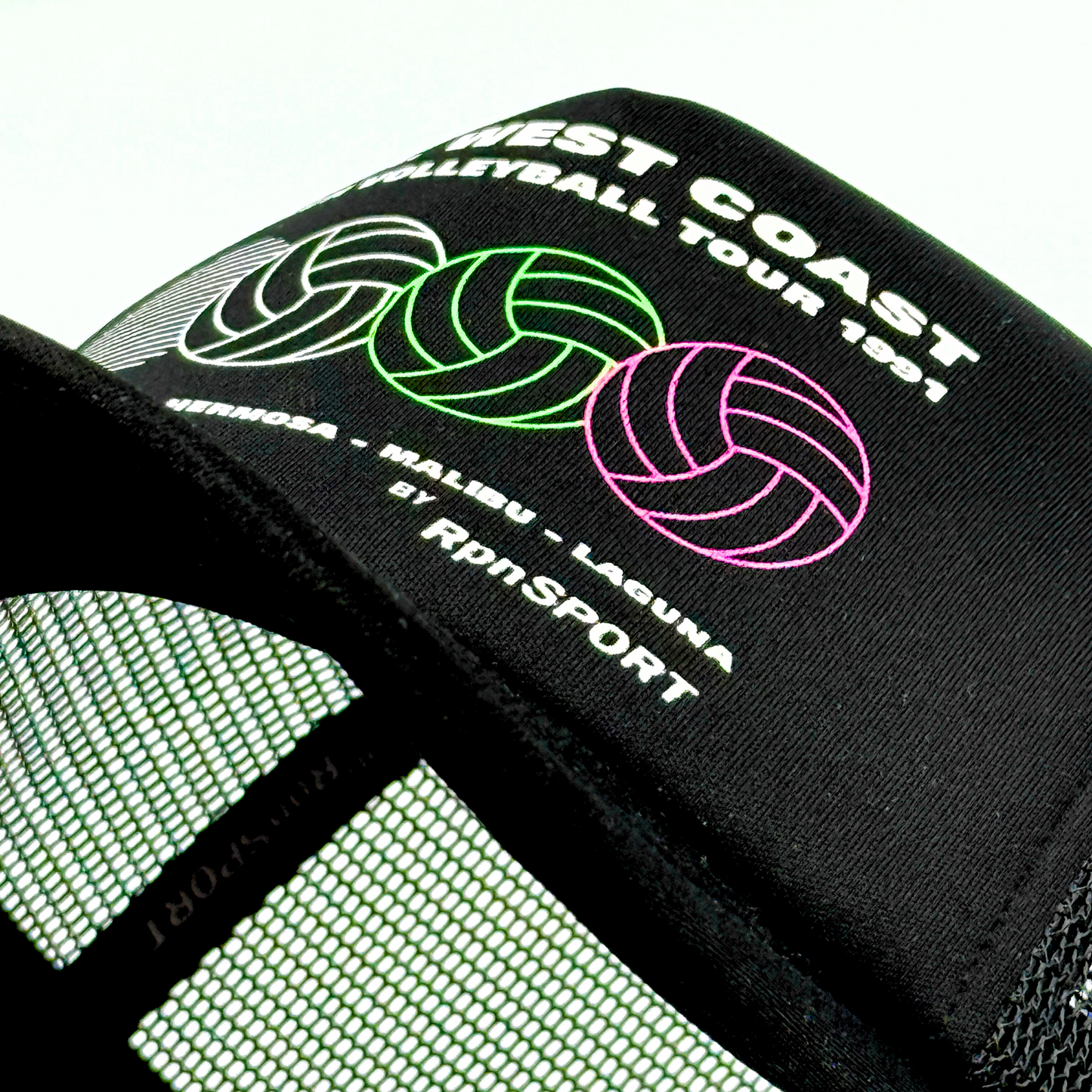 'U.S.A. WEST COAST VOLLEYBALL TOUR 1991' mesh trucker snapback by RpnSPORT