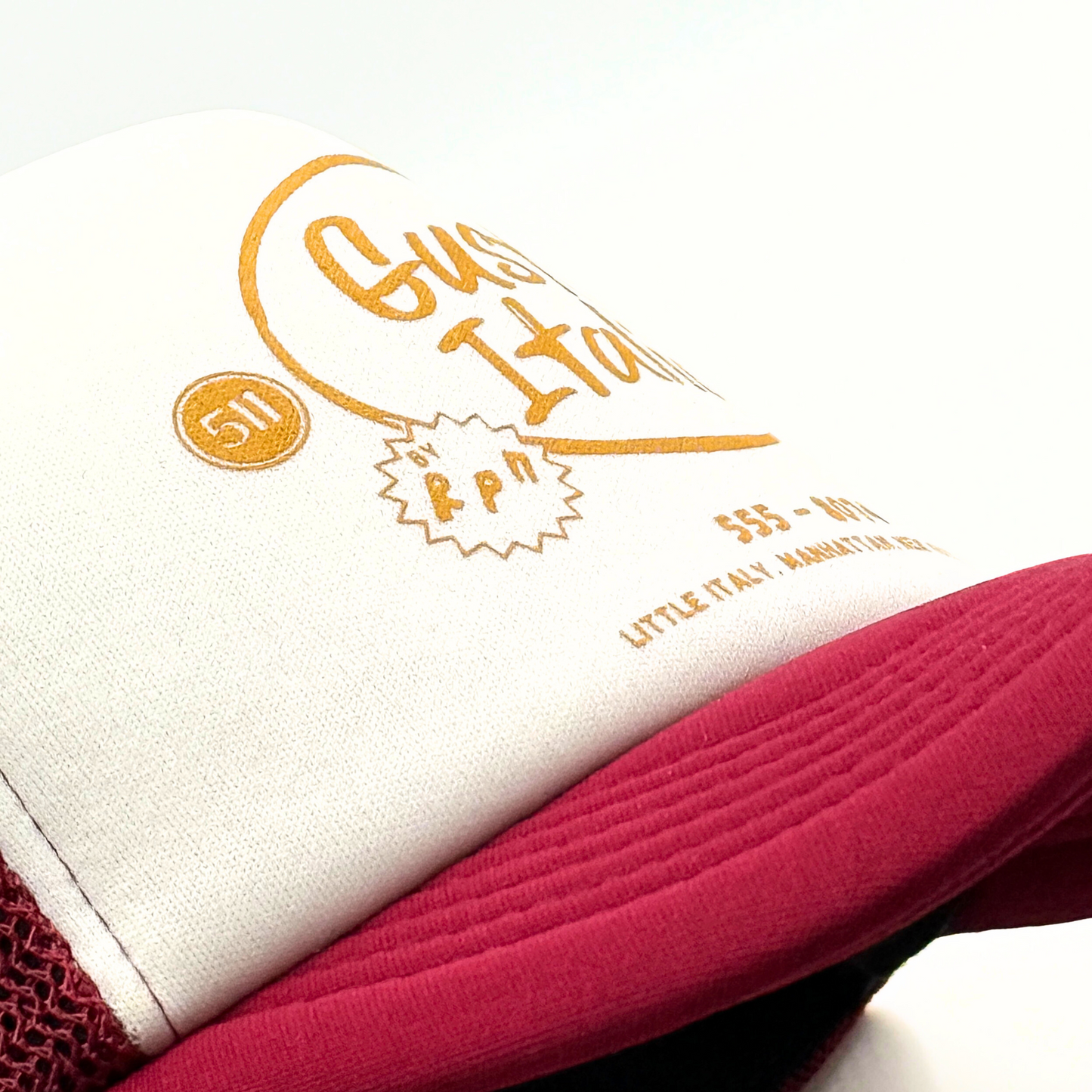 Gusto Italia snapback trucker burgundy