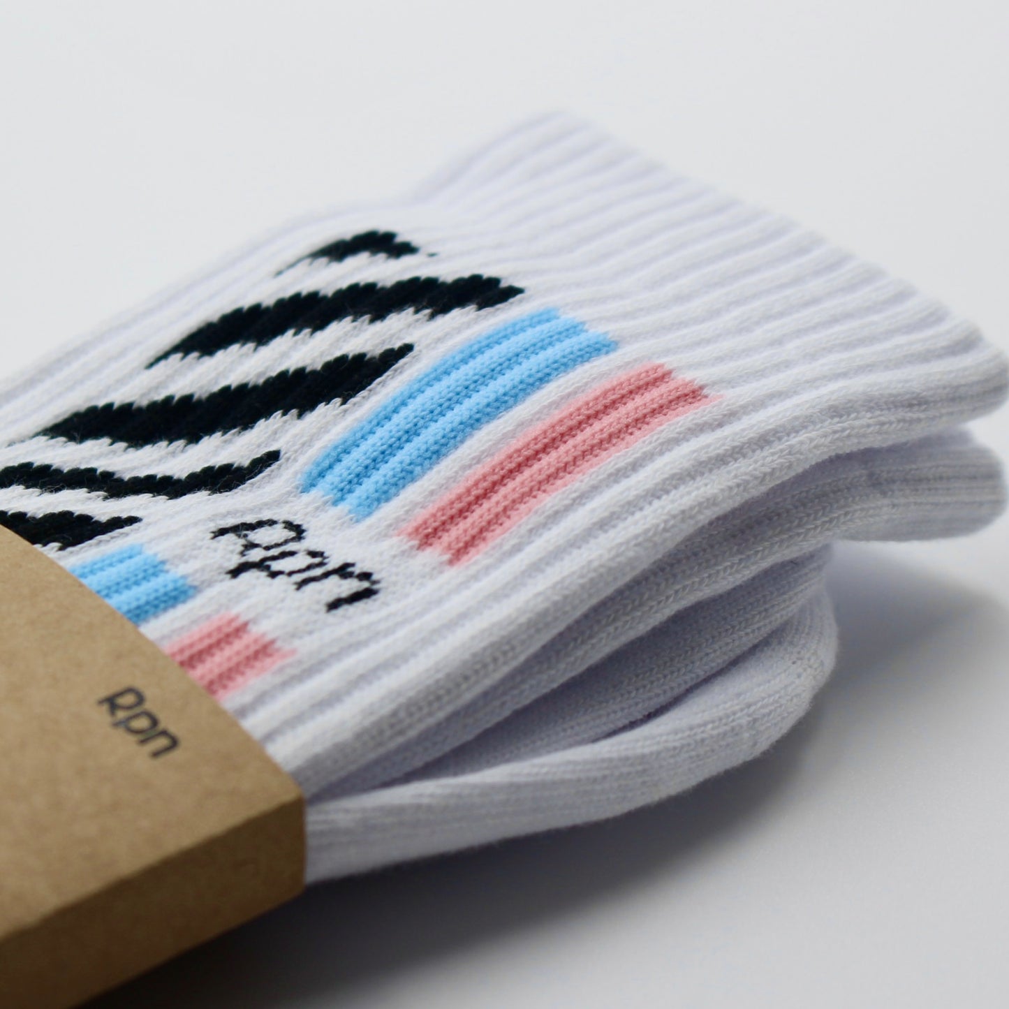 socks in white with Hyper Geo 2 series print