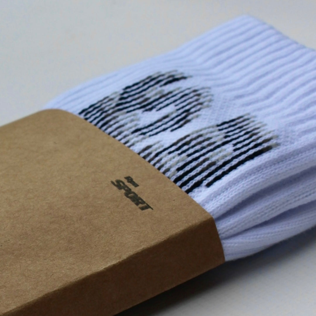 socks in white with RpnSPORT print