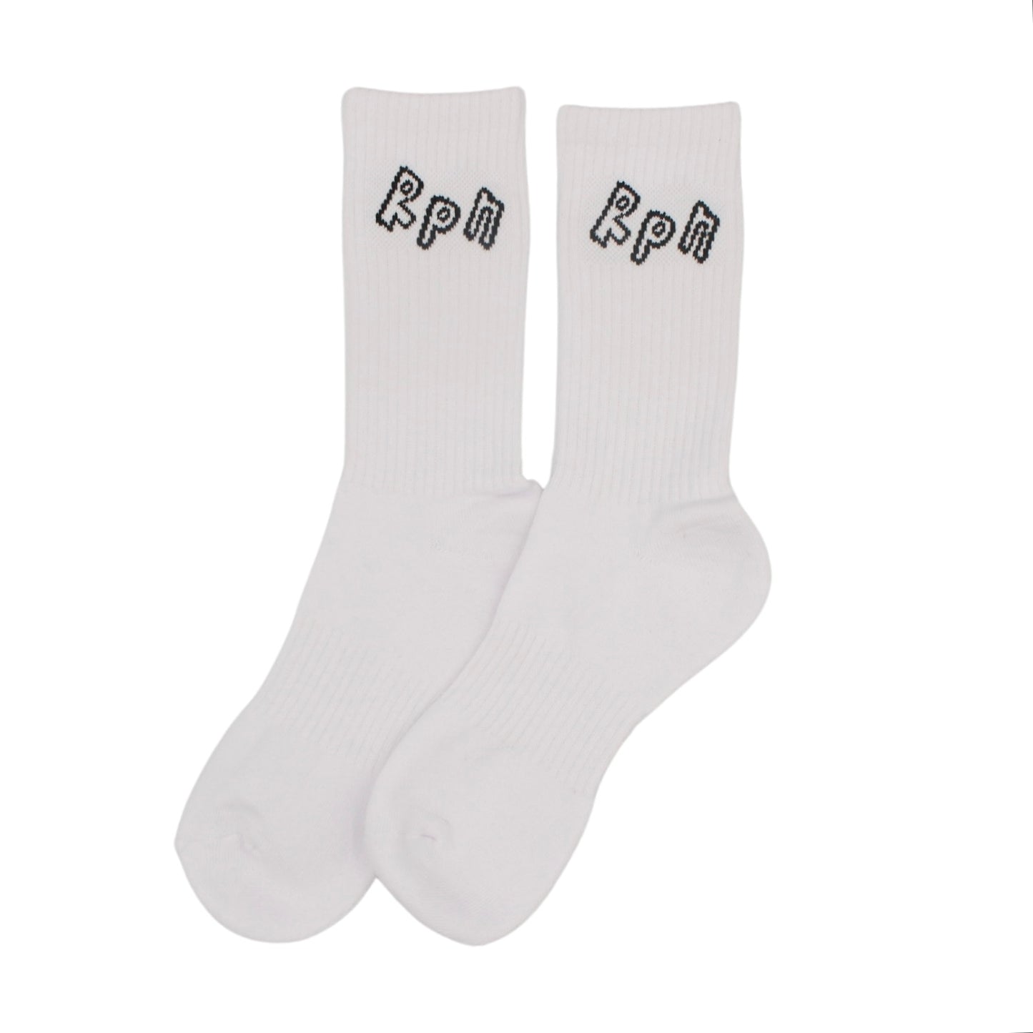 socks in white with #misc1 print