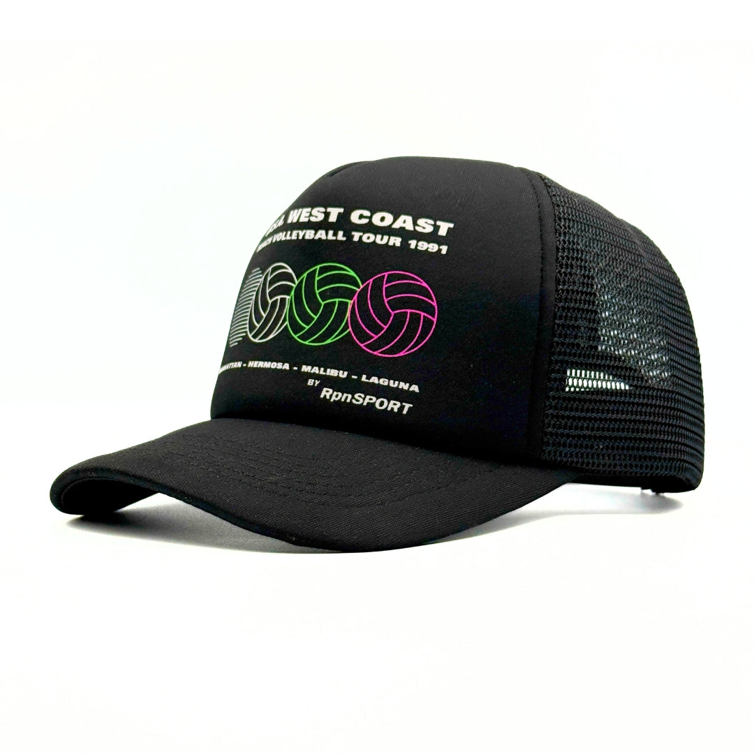 'U.S.A. WEST COAST VOLLEYBALL TOUR 1991' mesh trucker snapback by RpnSPORT
