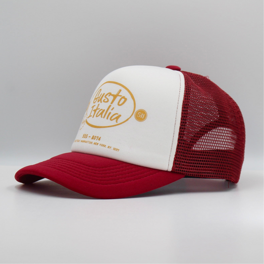 Gusto Italia snapback trucker burgundy