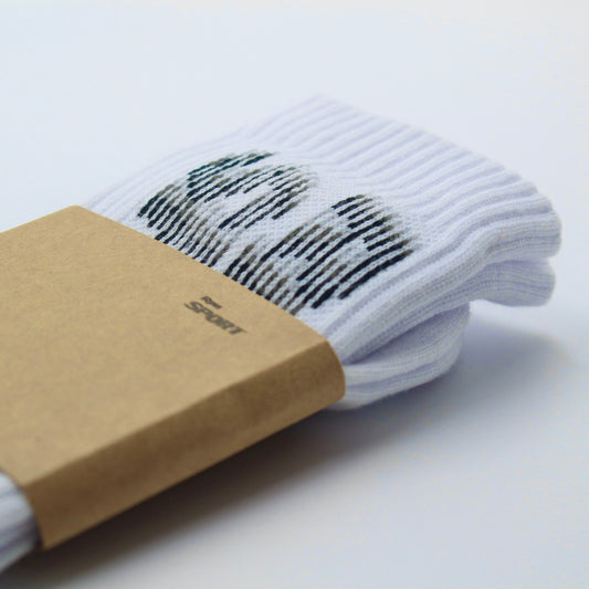 socks in white with RpnSPORT print