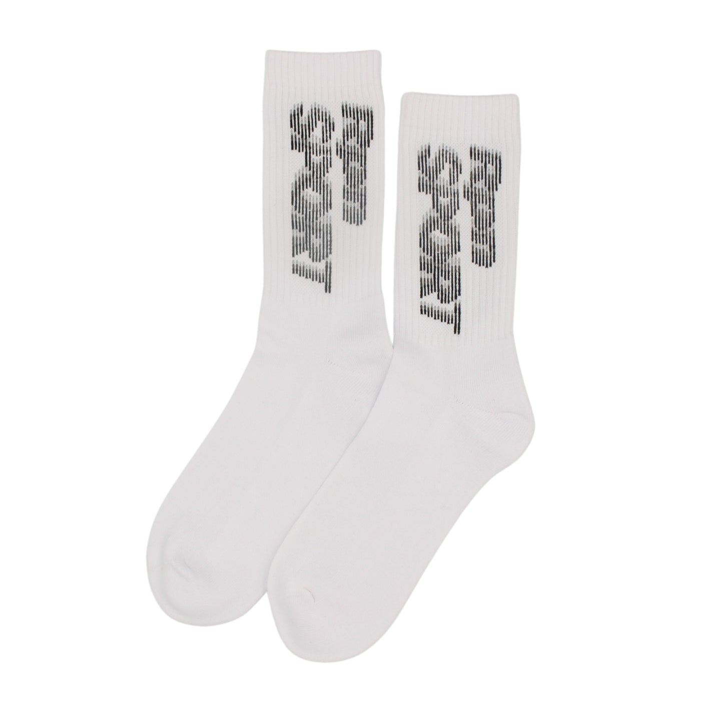 socks in white with RpnSPORT print