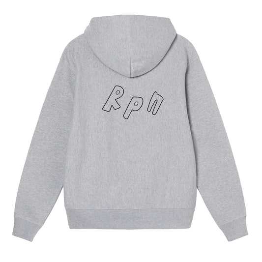 hoodie in grey with #misc1 print
