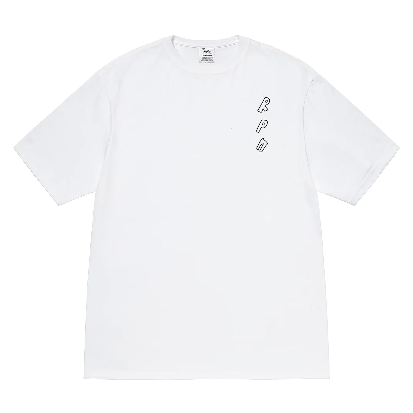 oversized short sleeved t-shirt in white with #misc1 print