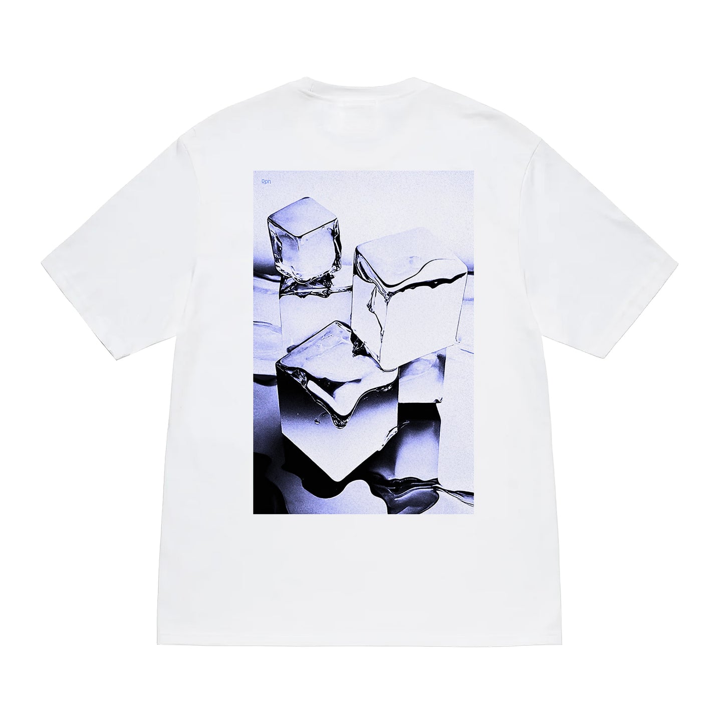 oversized short sleeved t-shirt in white with ice cold print 0